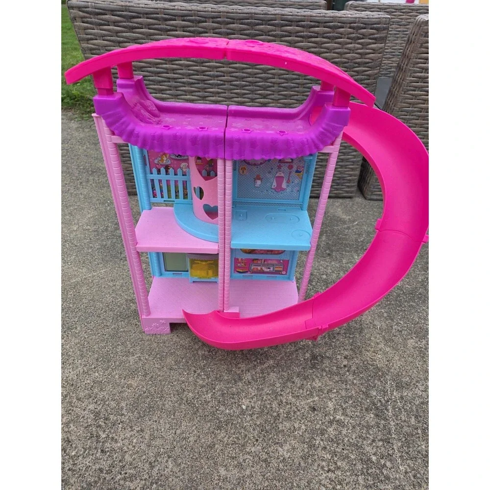 Mattel Barbie Chelsea Playhouse 3 Level Dollhouse Pink Slide Playset